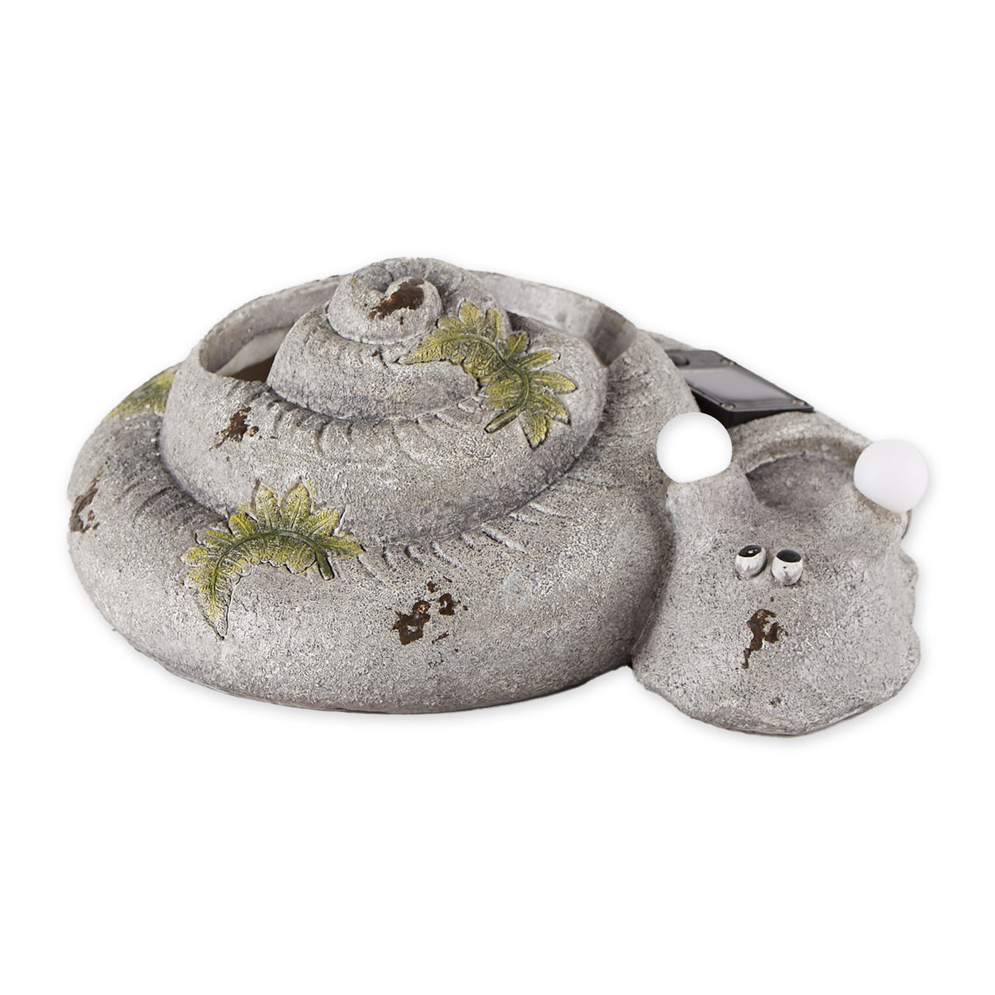 SNAIL PLANTER W/ SOLAR LIGHTS
